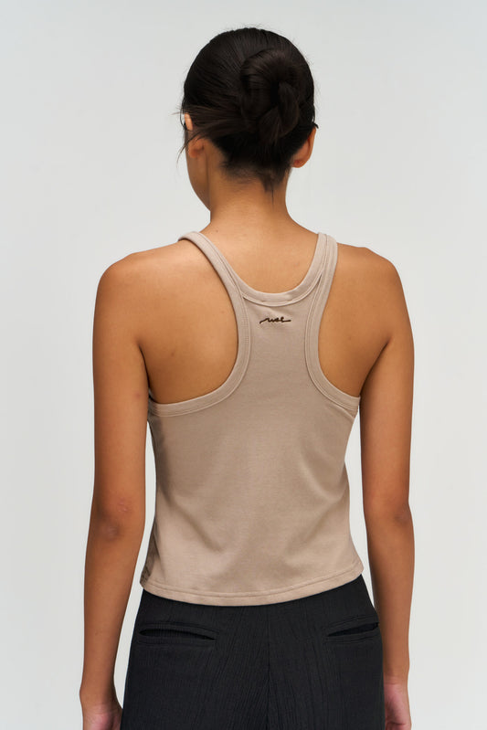 Drift Knit Y-Back Tank Top (Beige) - BEV C multi label store