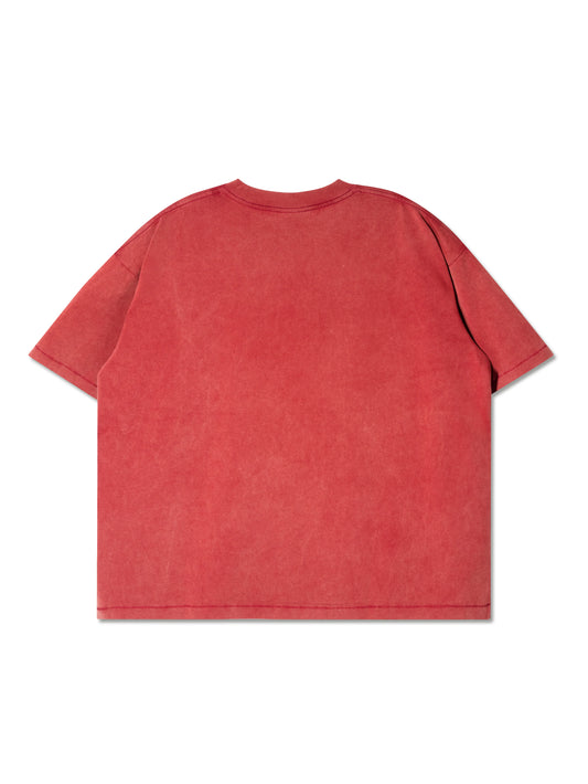A-STAR WASHED BOXY TEE RED - BEV C multi label store