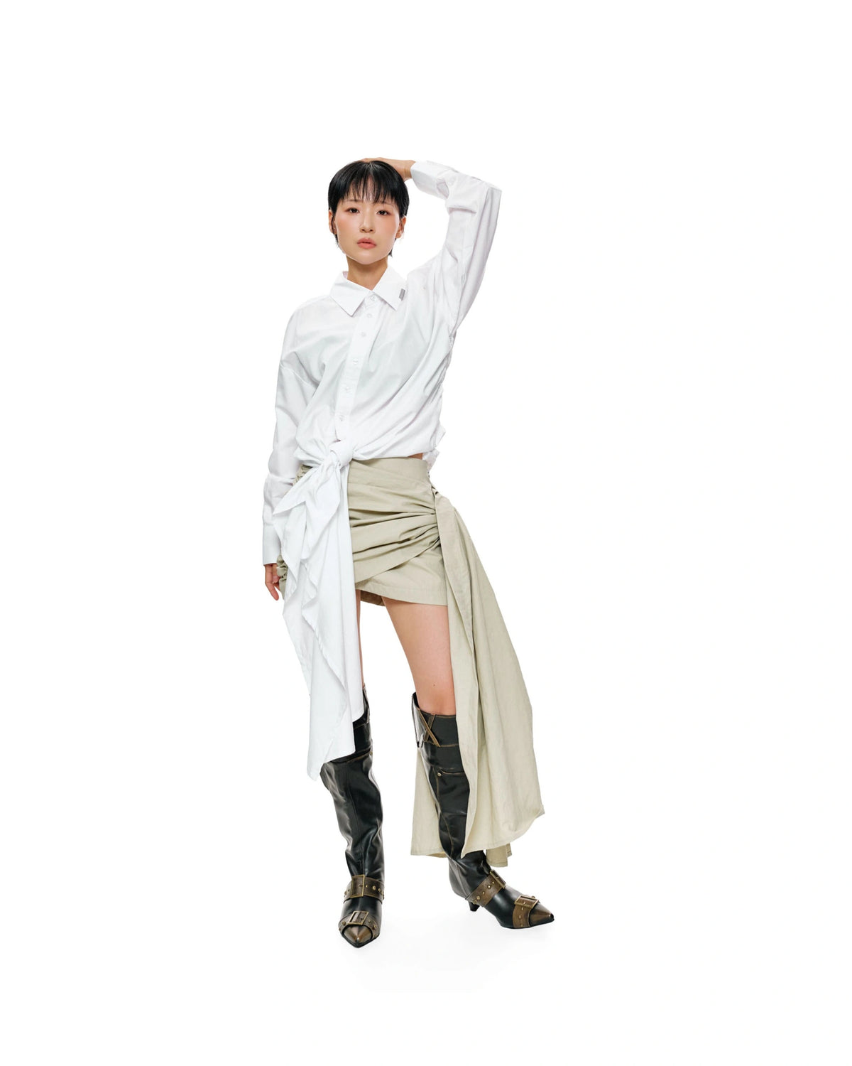 FLOW SHIRT WHITE - BEV C multi label store