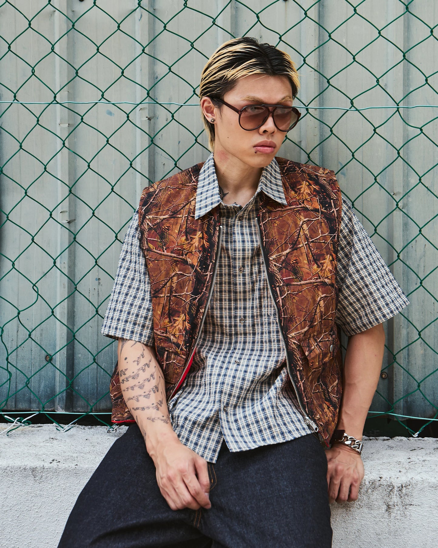 REVERSIBLE CAMO VEST - BEV C multi label store