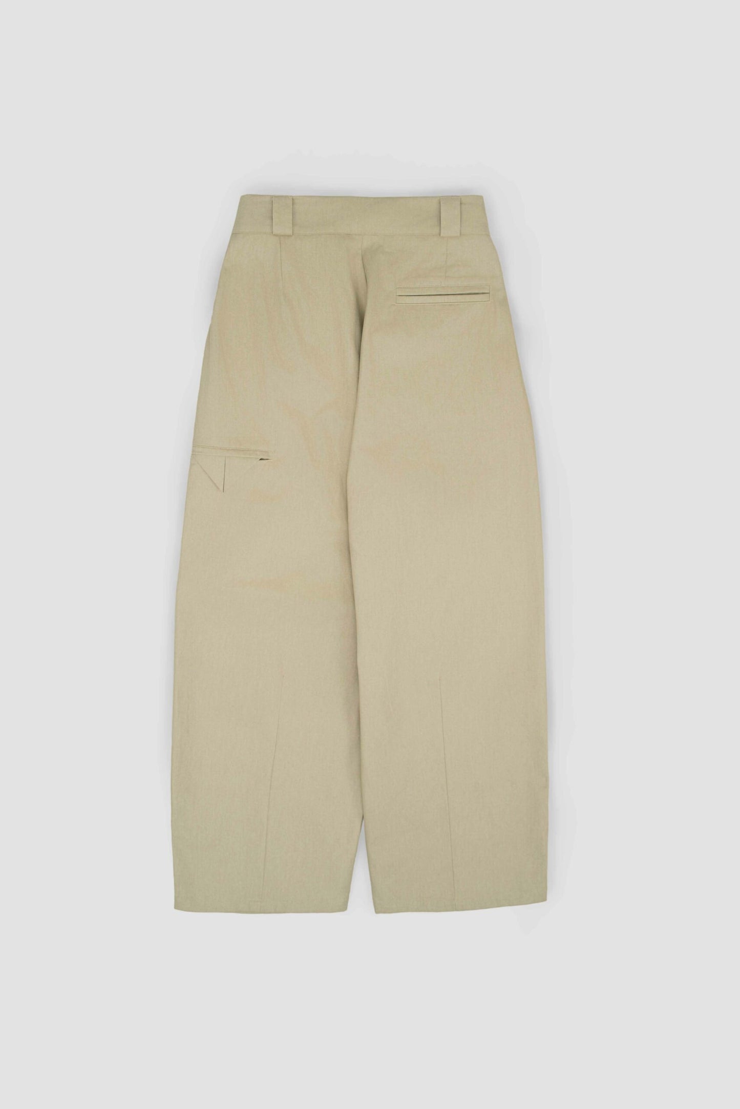 Gender Neutral Double Belted Long Trousers (Beige) - BEV C multi label store