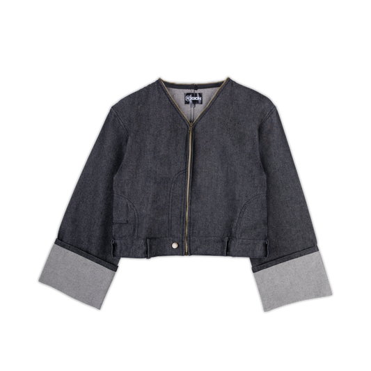DENIM JEANS JACKET - BLACK