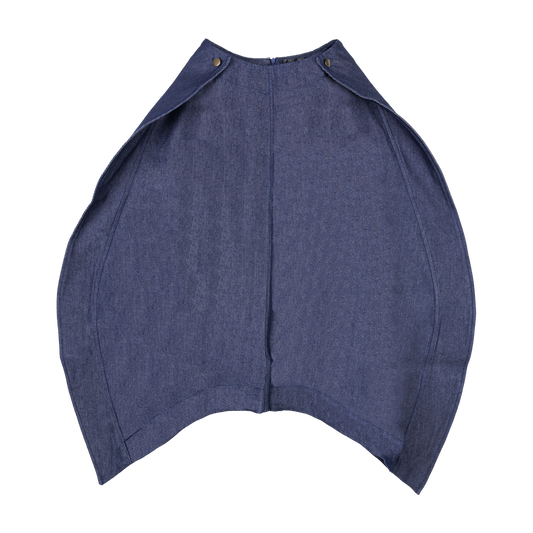 FOLD SKIRT - DENIM