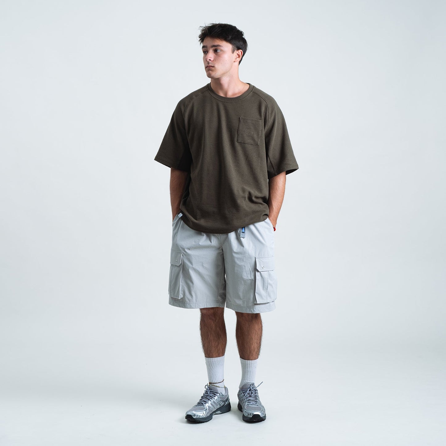 M65 Cargo Shorts / Nylon - Pale Grey - BEV C multi label store