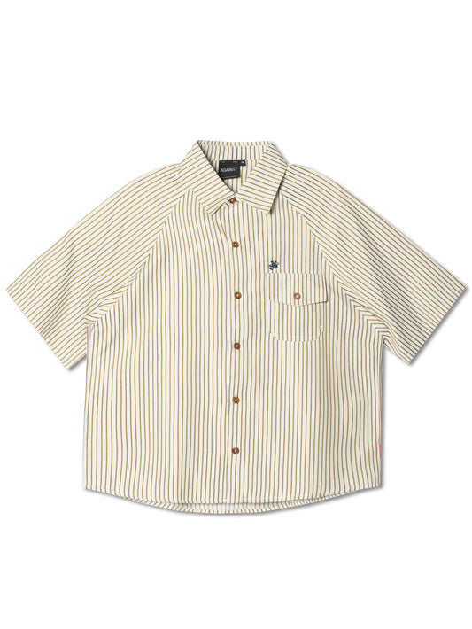 STRIPE MIGUEL SHIRT LIGHT GREEN - BEV C multi label store