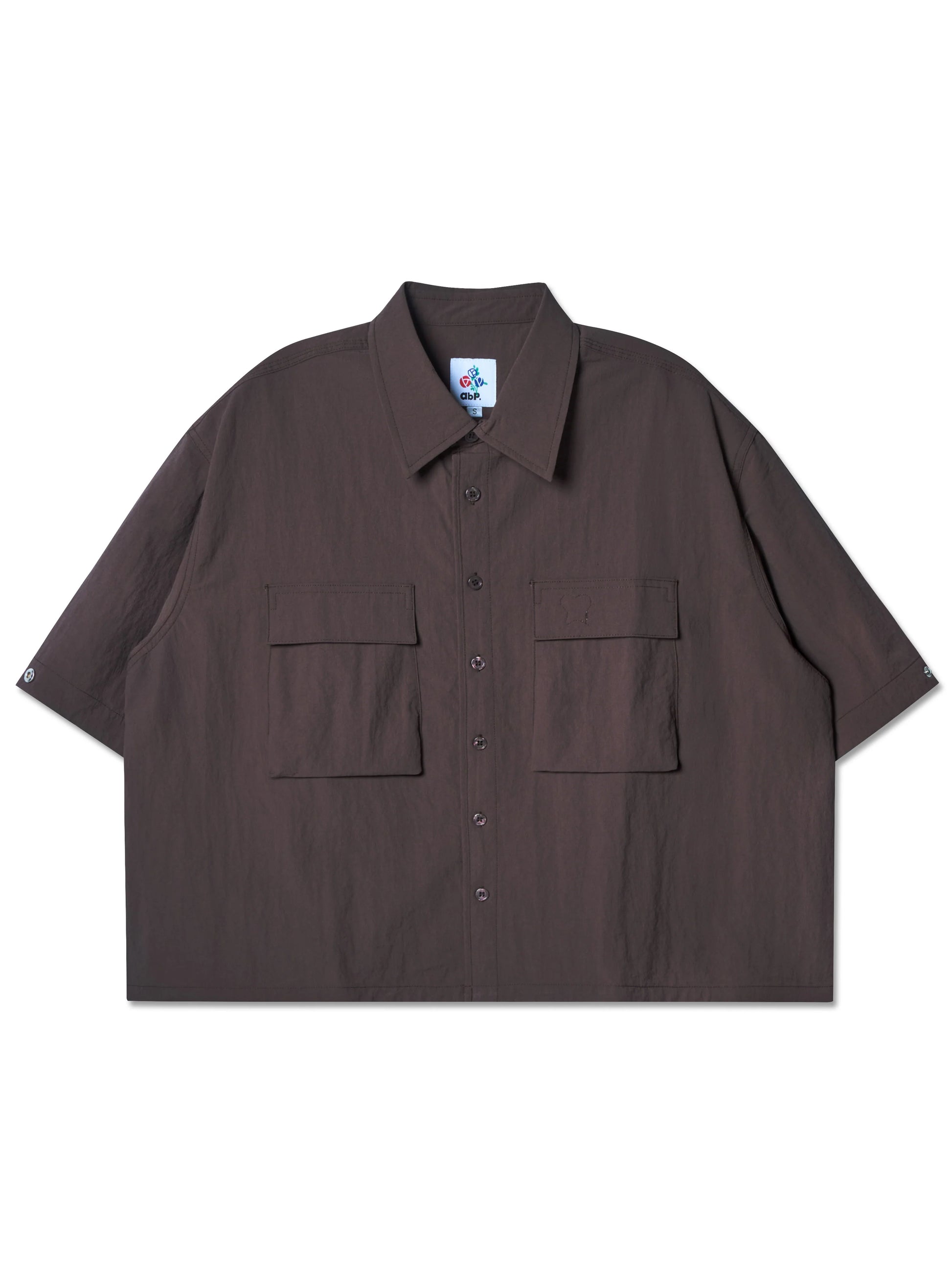 ABP. BIG BRO S/S SHIRT NYLON DARK BROWN - BEV C multi label store