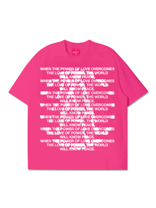 QUOTE BLEED TEE PINK