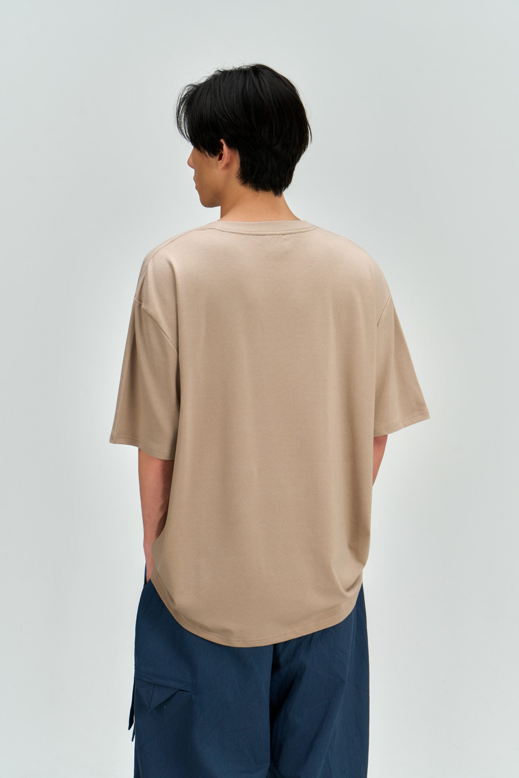 Gender Neutral Drift Knit Straight Long Tee (Beige) - BEV C multi label store