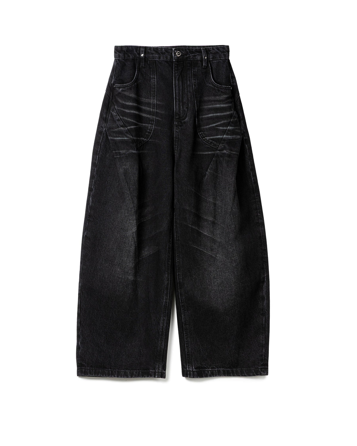 Vol.3 Ch.2 Relaxed Curved-Seam Jeans - Black - BEV C multi label store