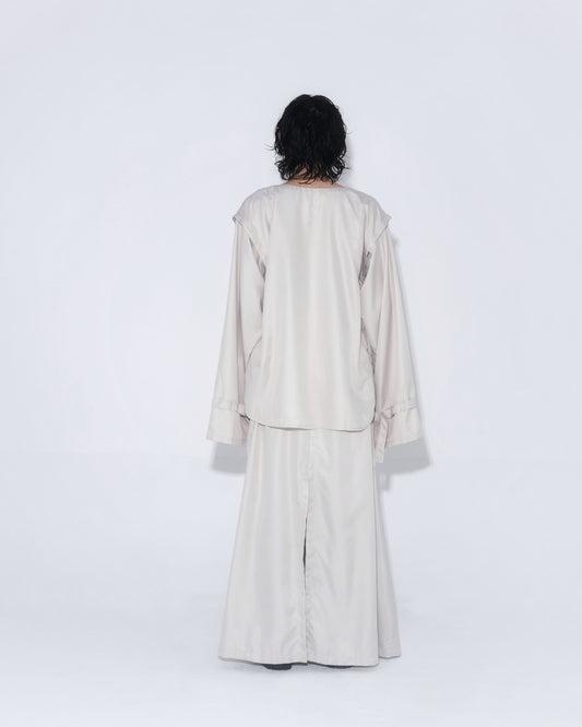 Detachable Psycho Shirt in Cream - BEV C multi label store