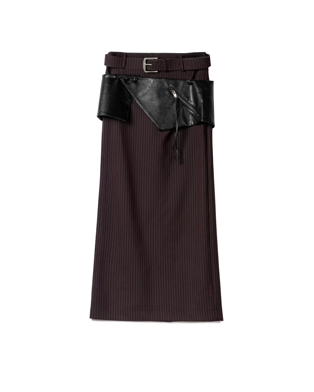 Vol.3 Ch.2 Tailored Pencil Skirt with Waist Belt - Purple - BEV C multi label store
