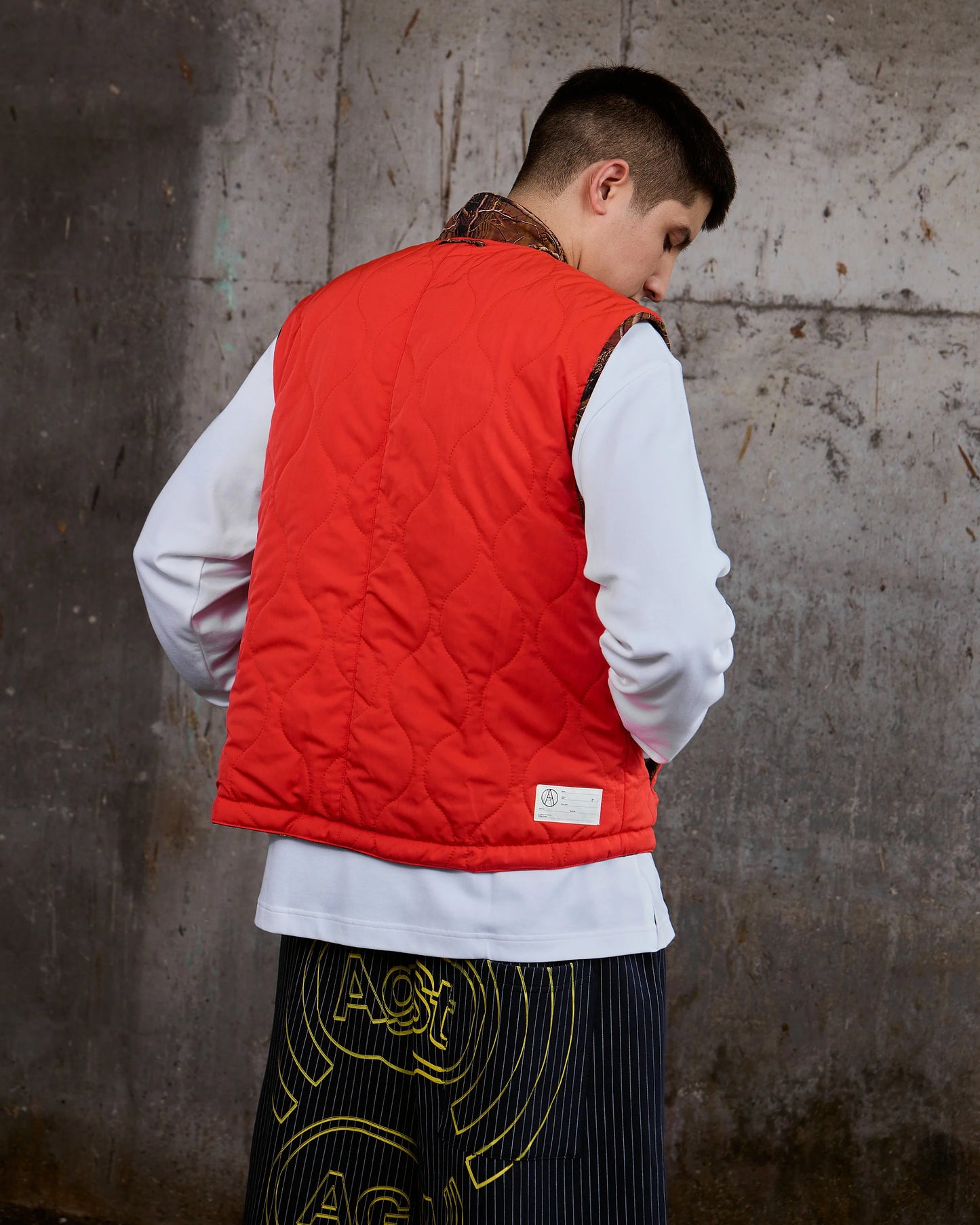 REVERSIBLE CAMO VEST - BEV C multi label store