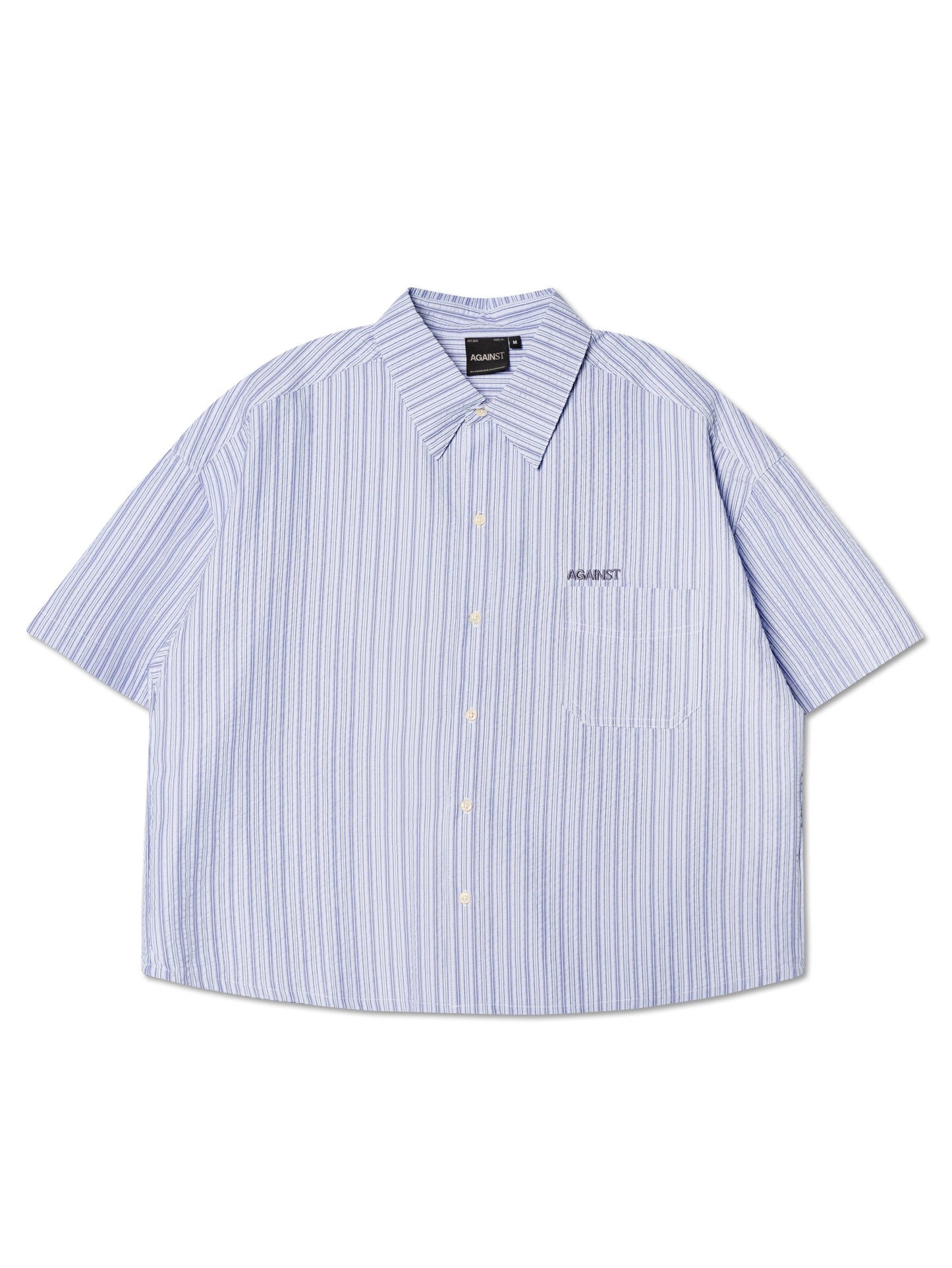 SEERSUCKER STRIPE CHAPO SHIRT BLUE - BEV C multi label store