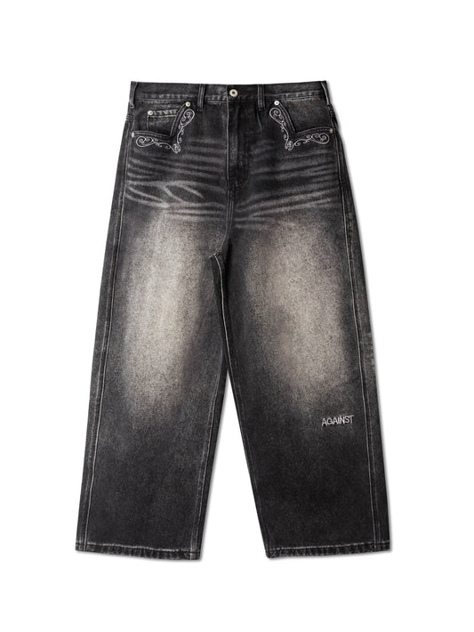 COWBOY WASHED PERFECT JEANS BLACK - BEV C multi label store