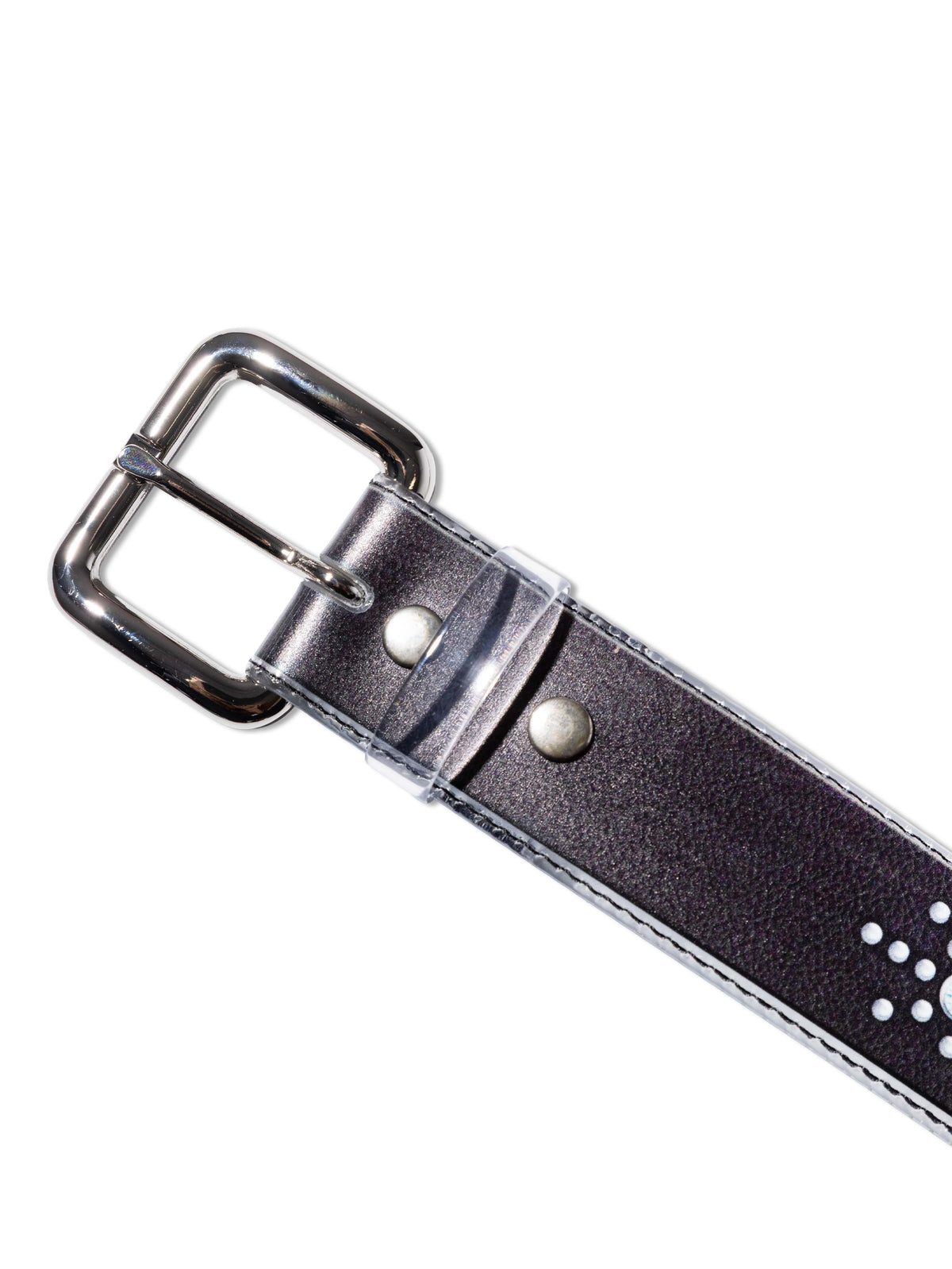 ABC STUDDED CLEAR BELT BLACK