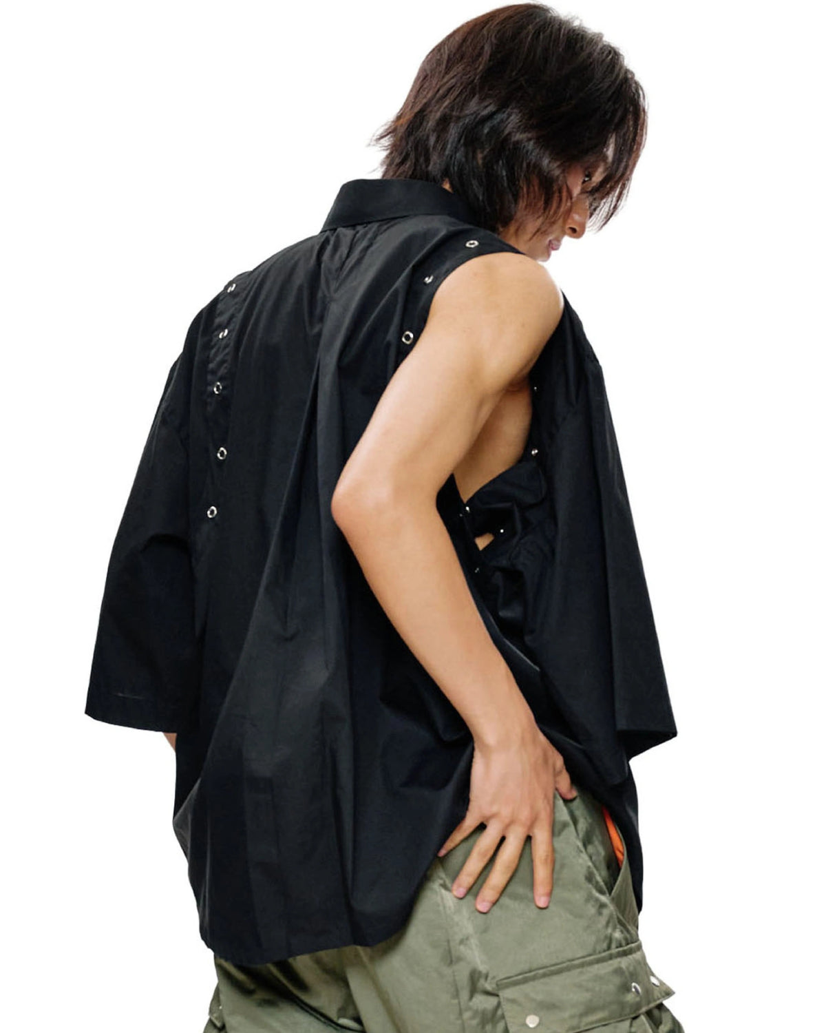 CANOPY OVERSIZE SHORT SLEEVE - BLACK - BEV C multi label store