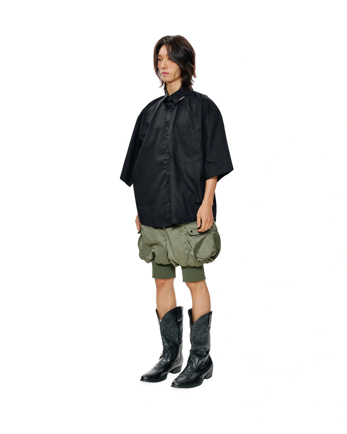CANOPY OVERSIZE SHORT SLEEVE - BLACK - BEV C multi label store