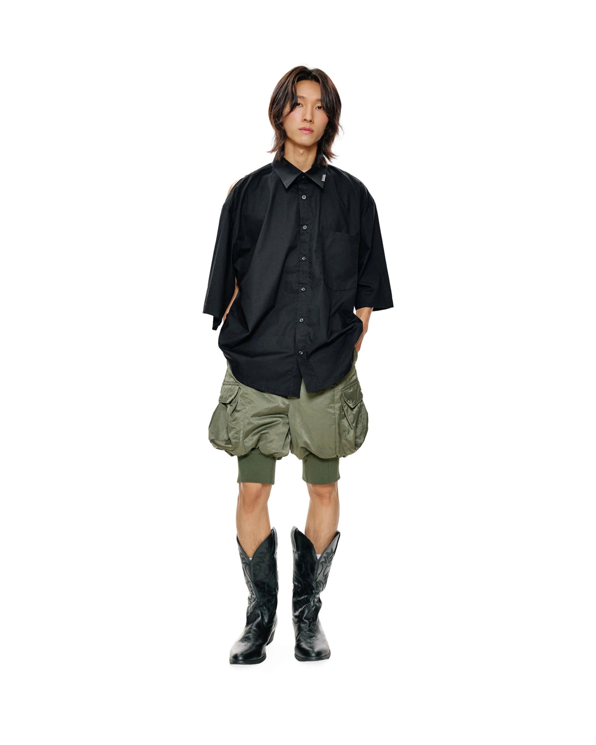 CANOPY OVERSIZE SHORT SLEEVE - BLACK - BEV C multi label store