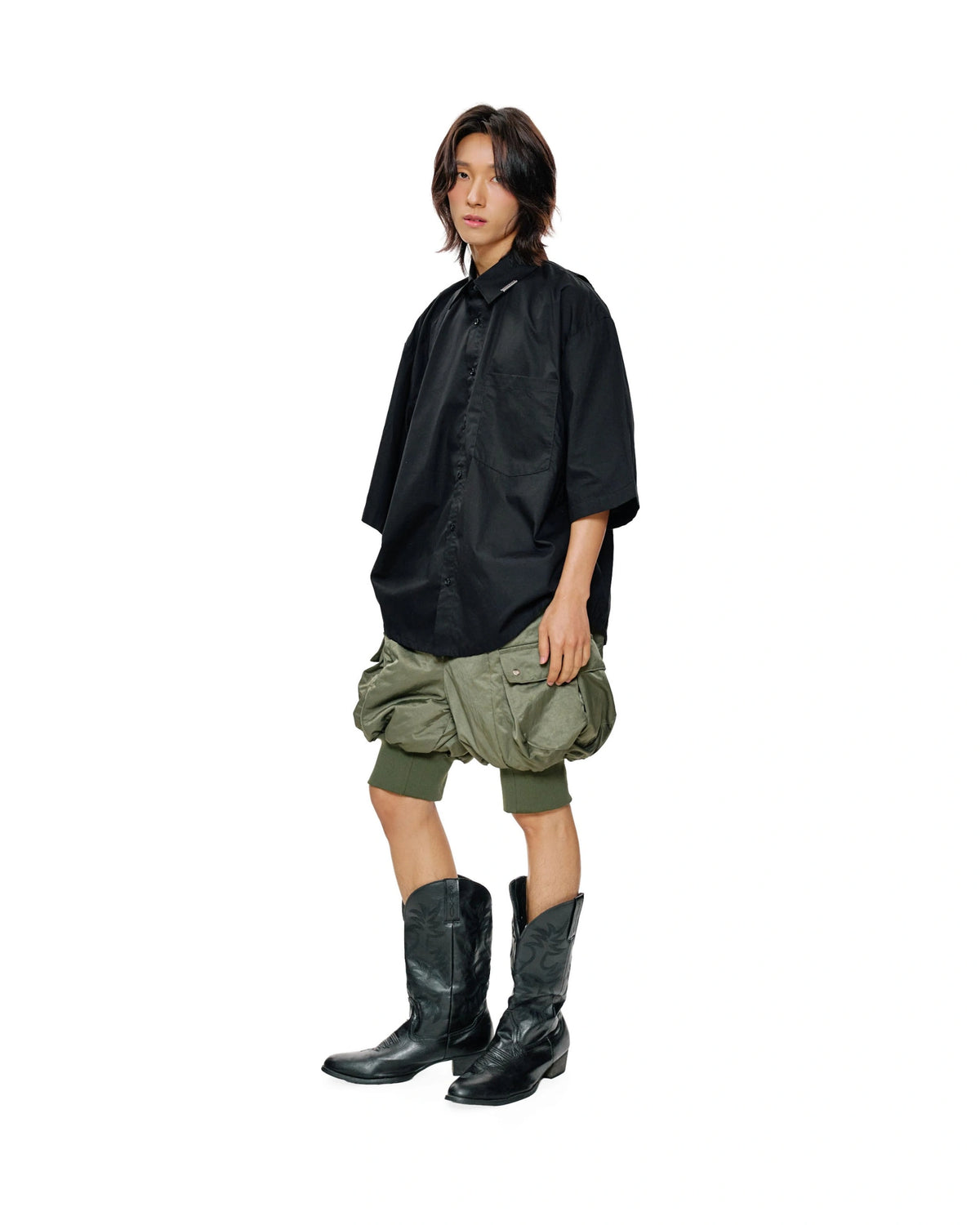 CANOPY OVERSIZE SHORT SLEEVE - BLACK - BEV C multi label store