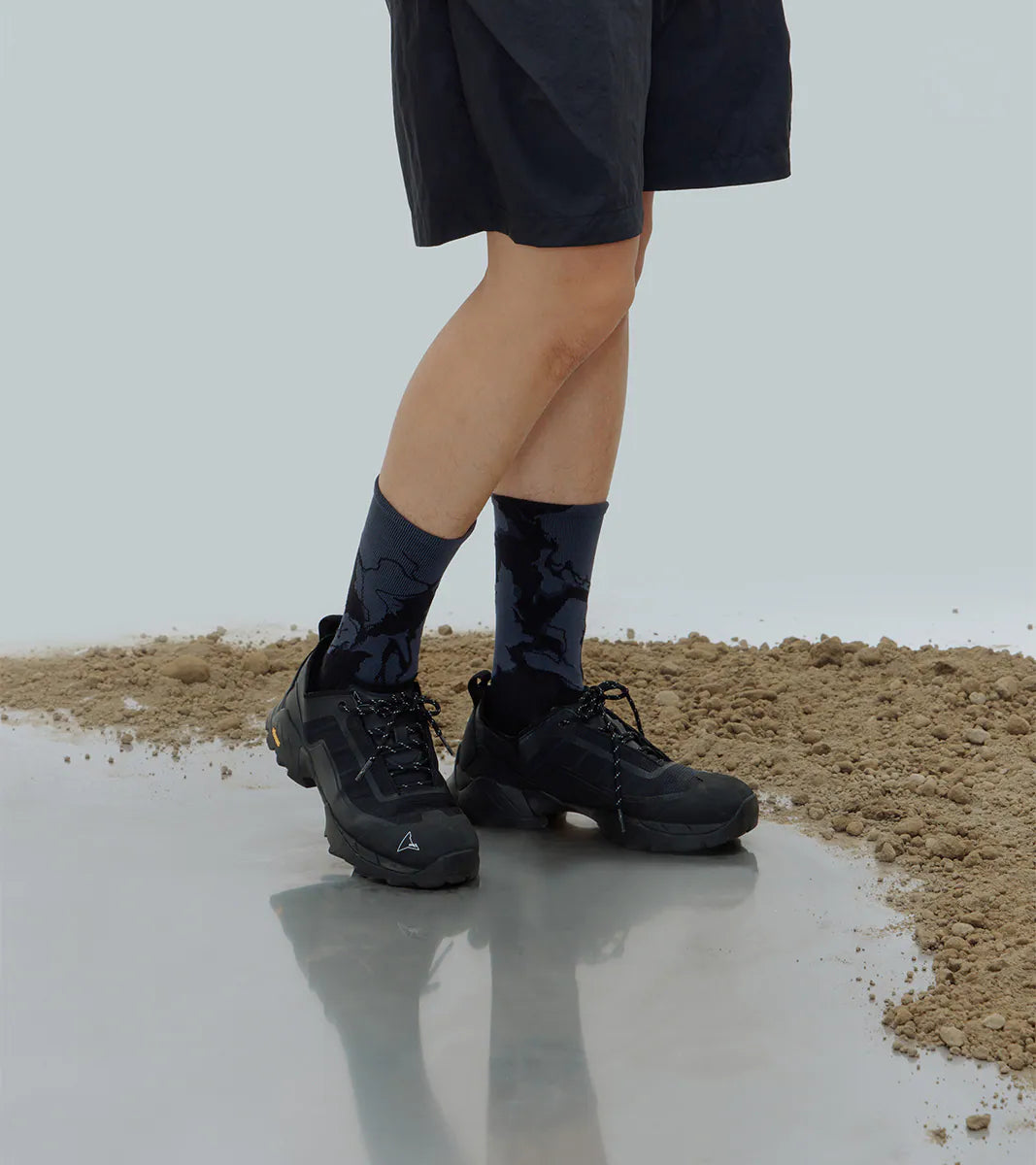 Grey Black - Roar Crew Socks