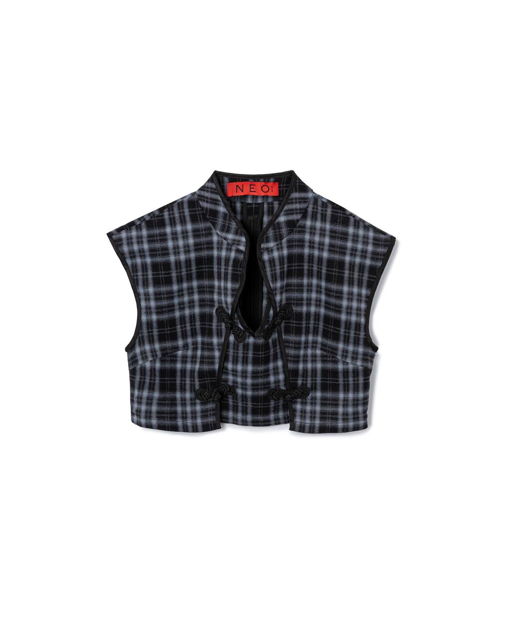 VOL.3_CH.1 Plaid Top - Black - BEV C multi label store