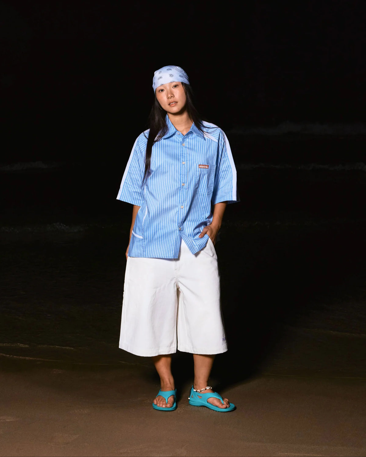 Joga Button Shirt Blue
