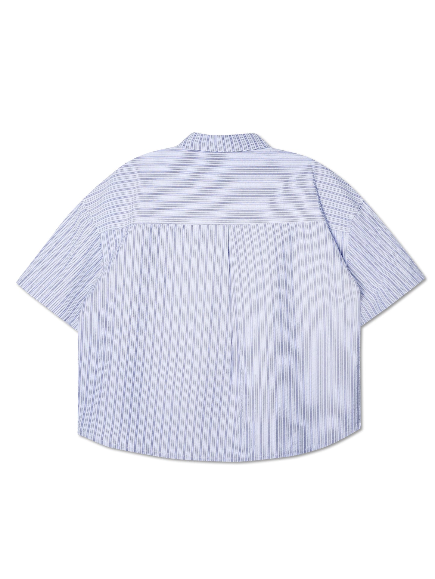 SEERSUCKER STRIPE CHAPO SHIRT BLUE - BEV C multi label store