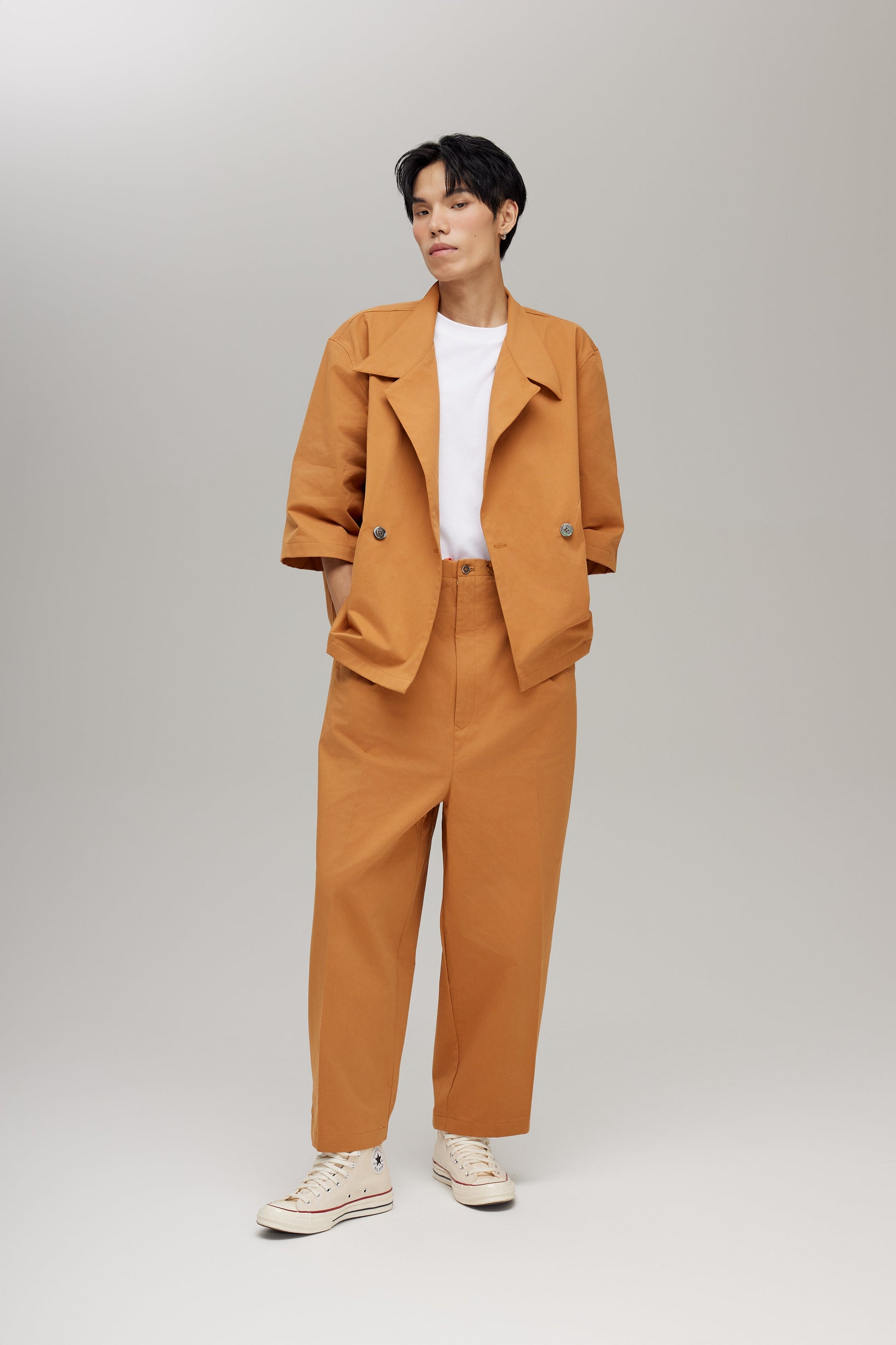 KIMONO TRENCH JACKET IN CARAMEL - BEV C multi label store