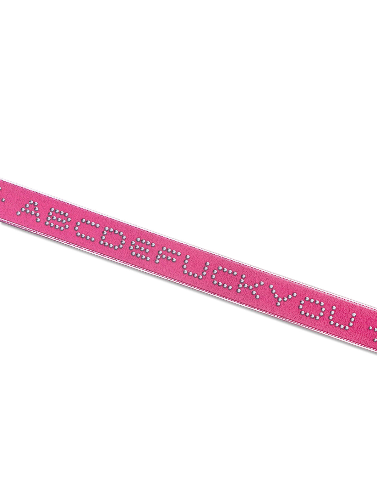 ABC STUDDED CLEAR BELT PINK