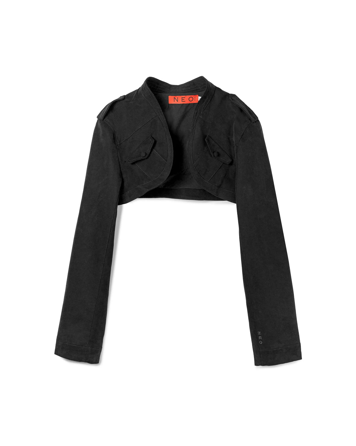 Vol.3 Ch.2 Button Cropped Jacket - Black - BEV C multi label store