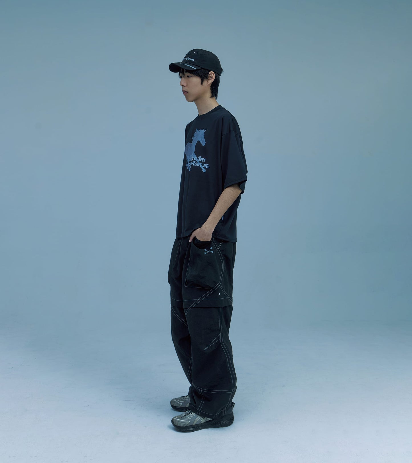 Black - Lucid Flock Cap - BEV C multi label store