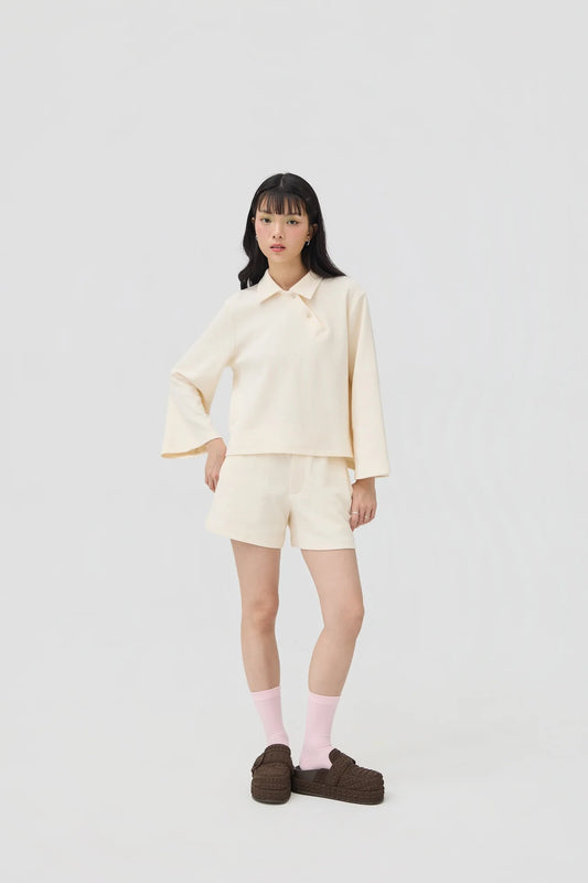JIN KNIT TEE IN CREAM - BEV C multi label store