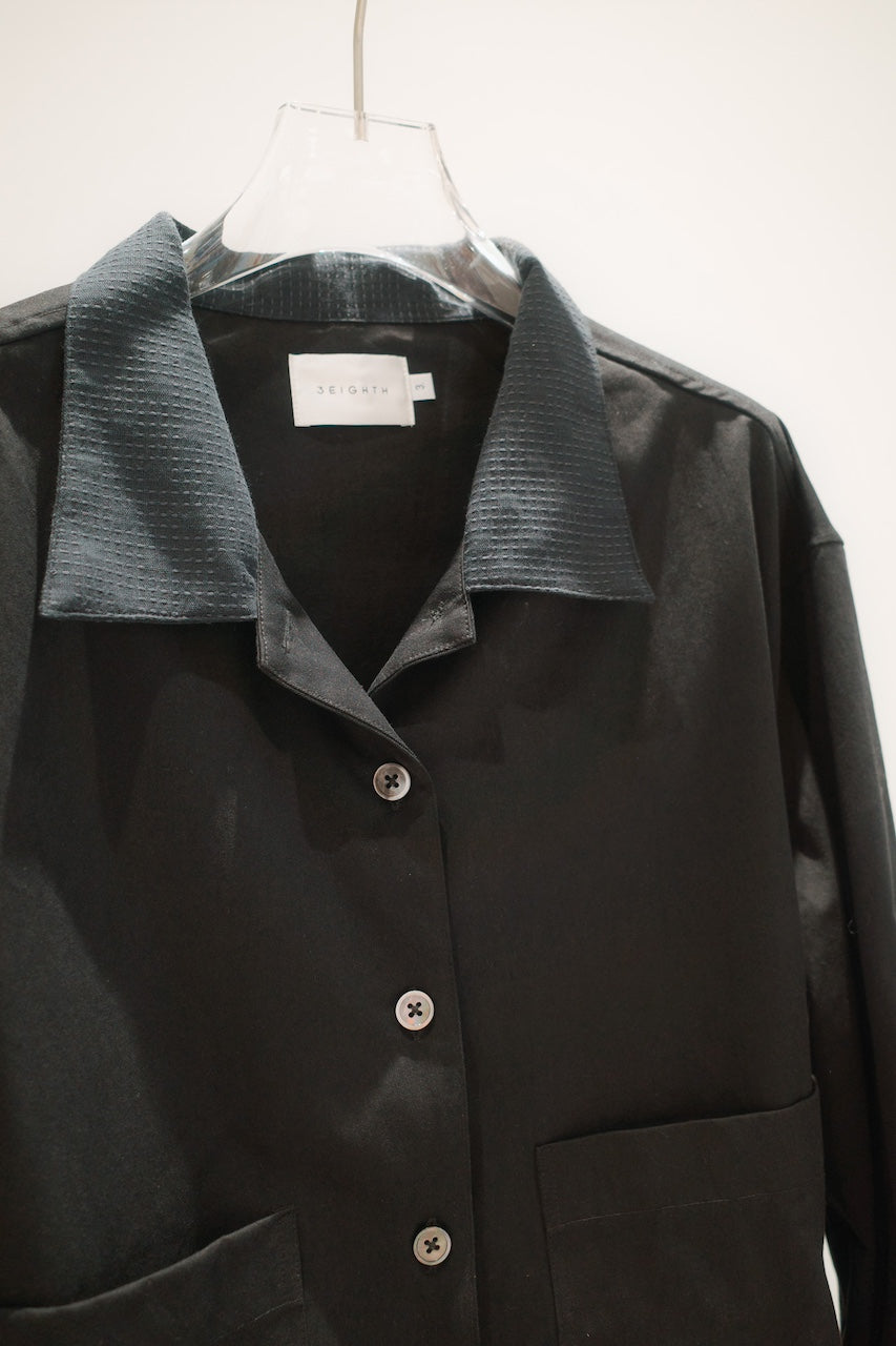POPPY JACKET IN BLACK SASHIKO ON BLACK - BEV C multi label store