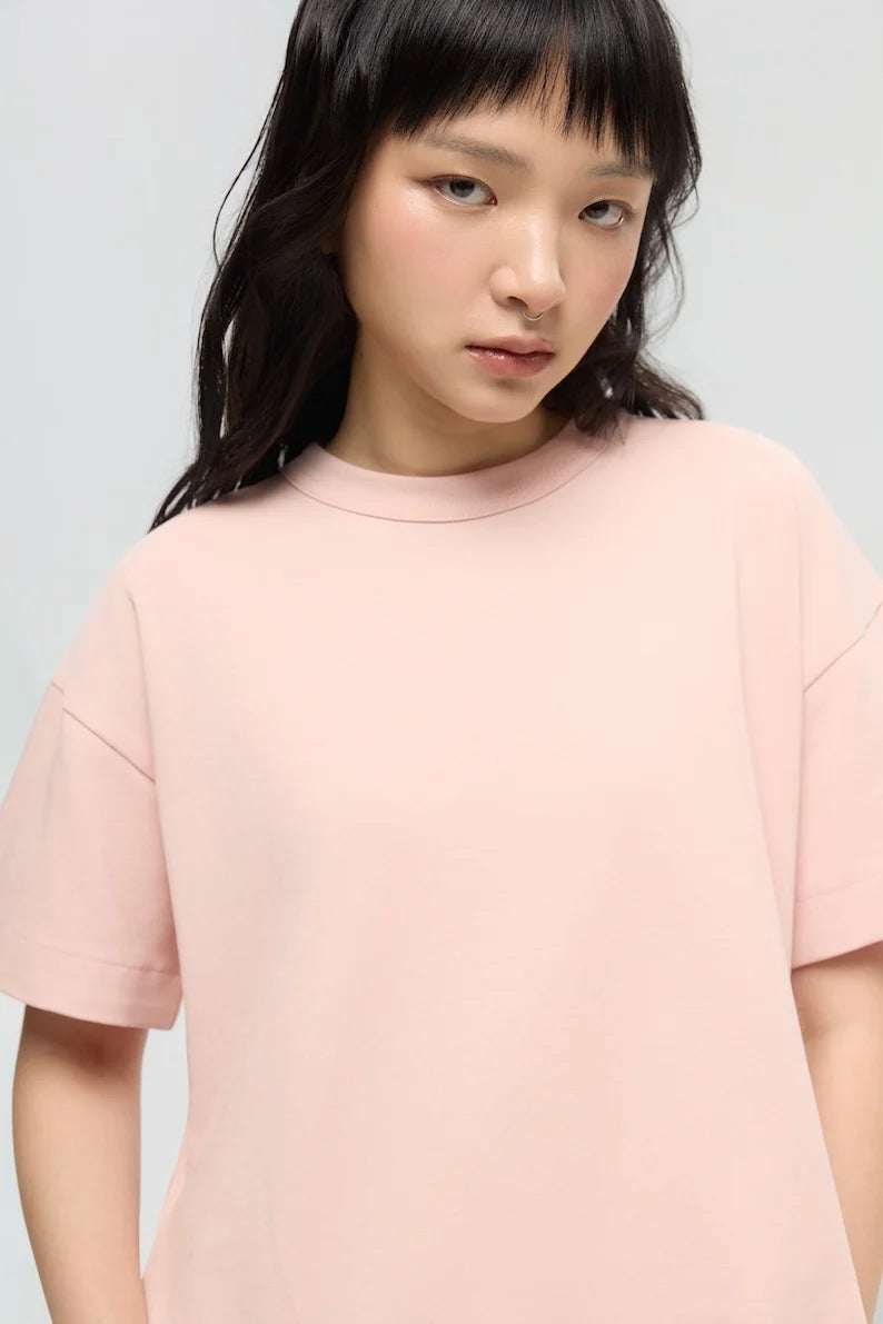 SOKKO ZIP TEE IN BLUSH PINK