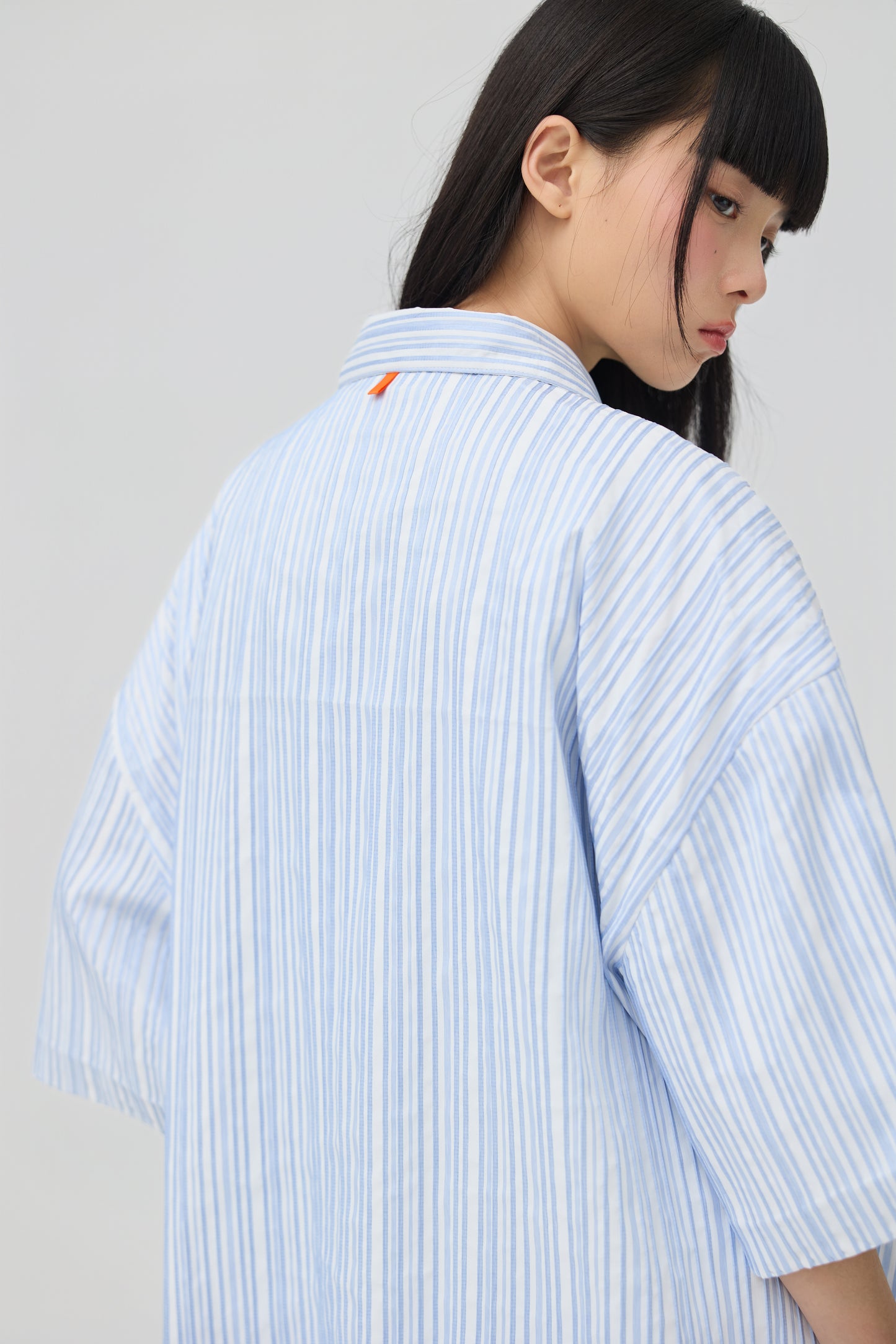 FUWA JACKET - BLUE SEERSUCKER - BEV C multi label store