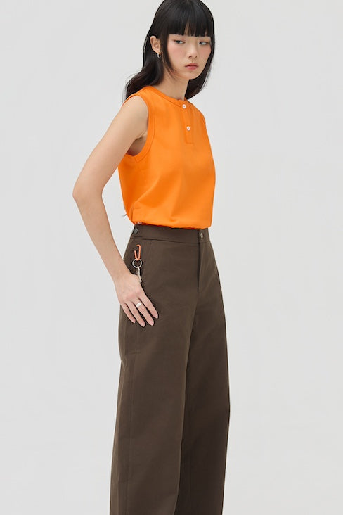 MUSUBI HENLEY TANK - ORANGE - BEV C multi label store