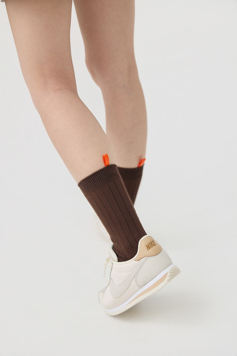 TAB CREW SOCKS - CHOCOLATE - BEV C multi label store