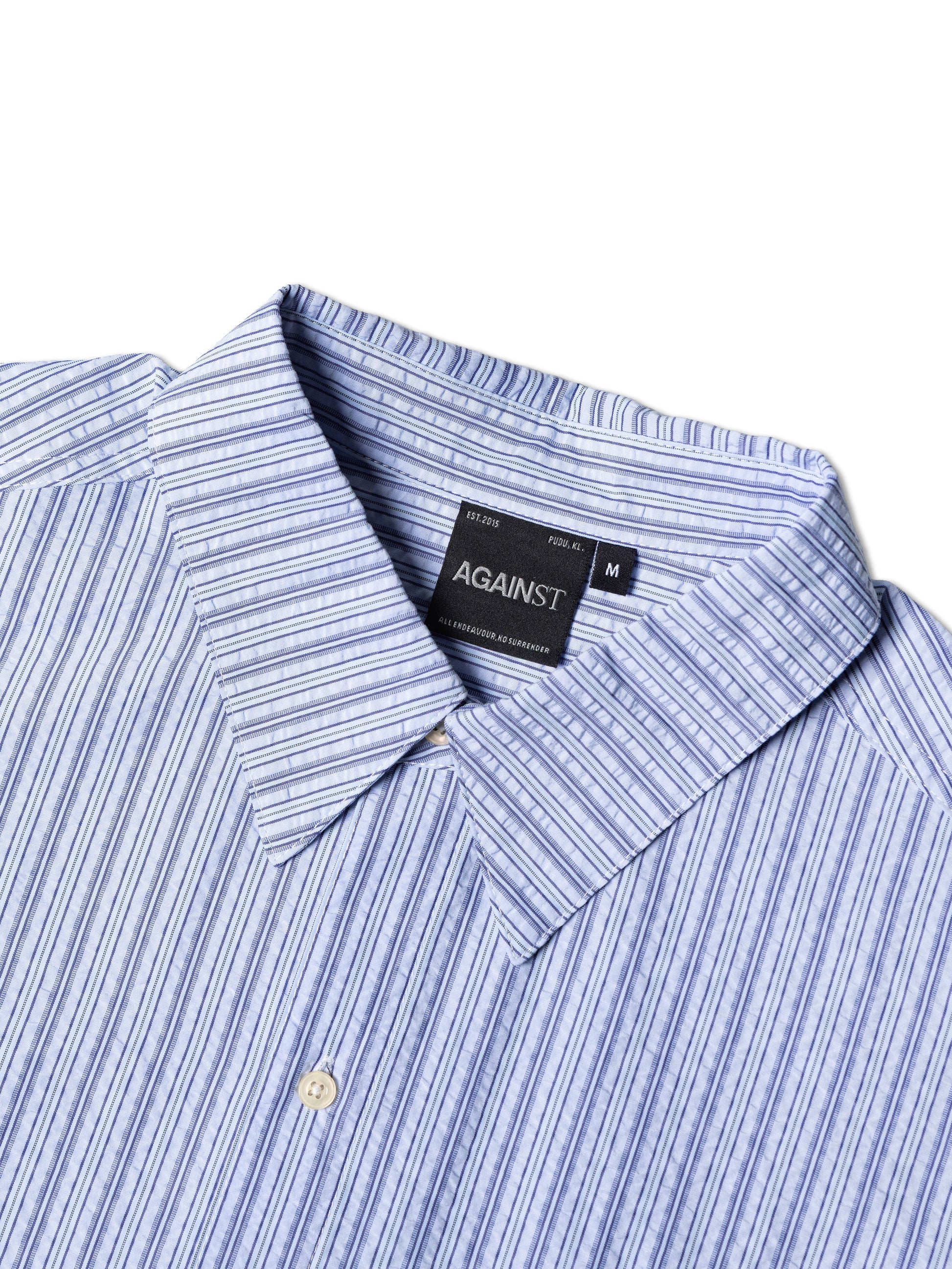 SEERSUCKER STRIPE CHAPO SHIRT BLUE - BEV C multi label store
