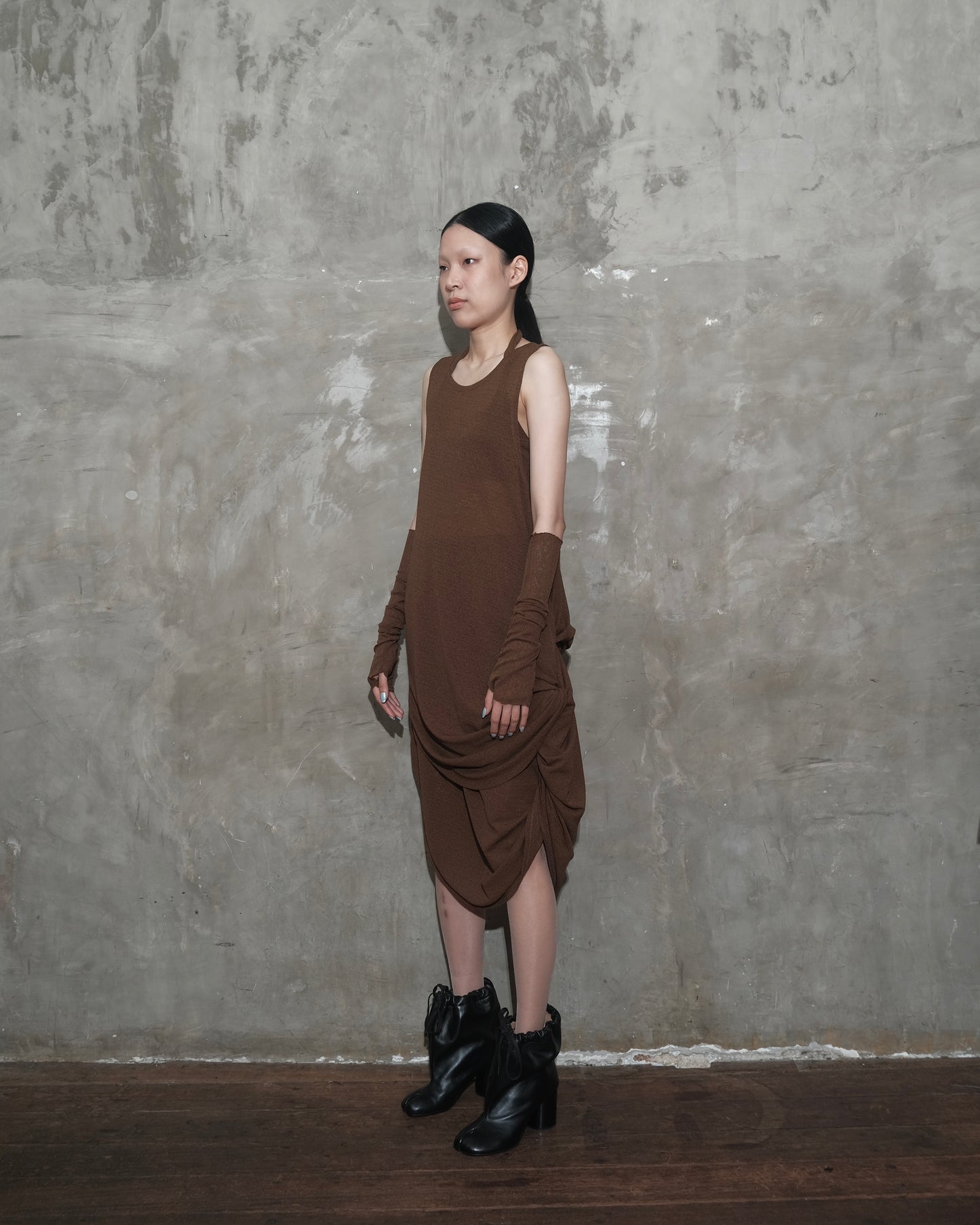 U Dress in Dark Brown - BEV C multi label store