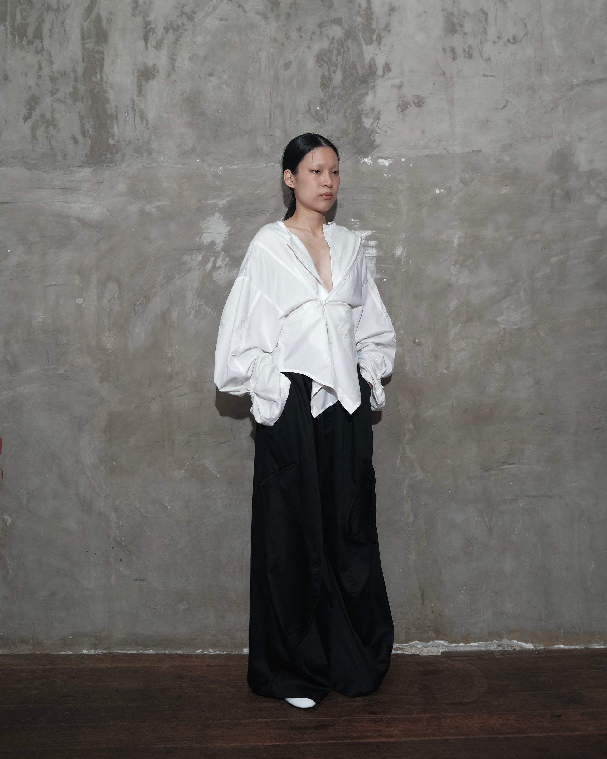 Puzzle Shirt in White - BEV C multi label store