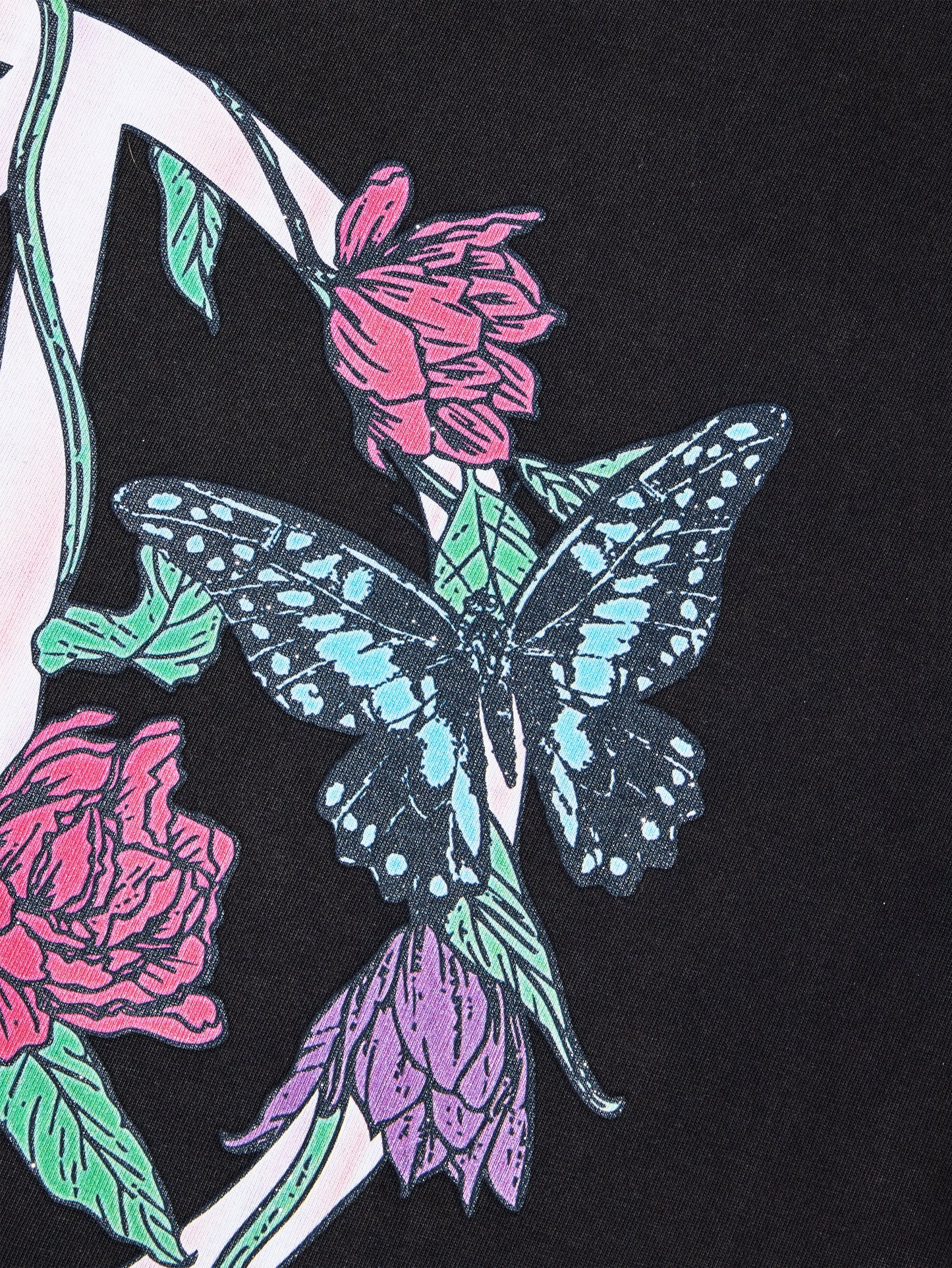 WASHED BUTTERFLY BOXY TEE BLACK - BEV C multi label store