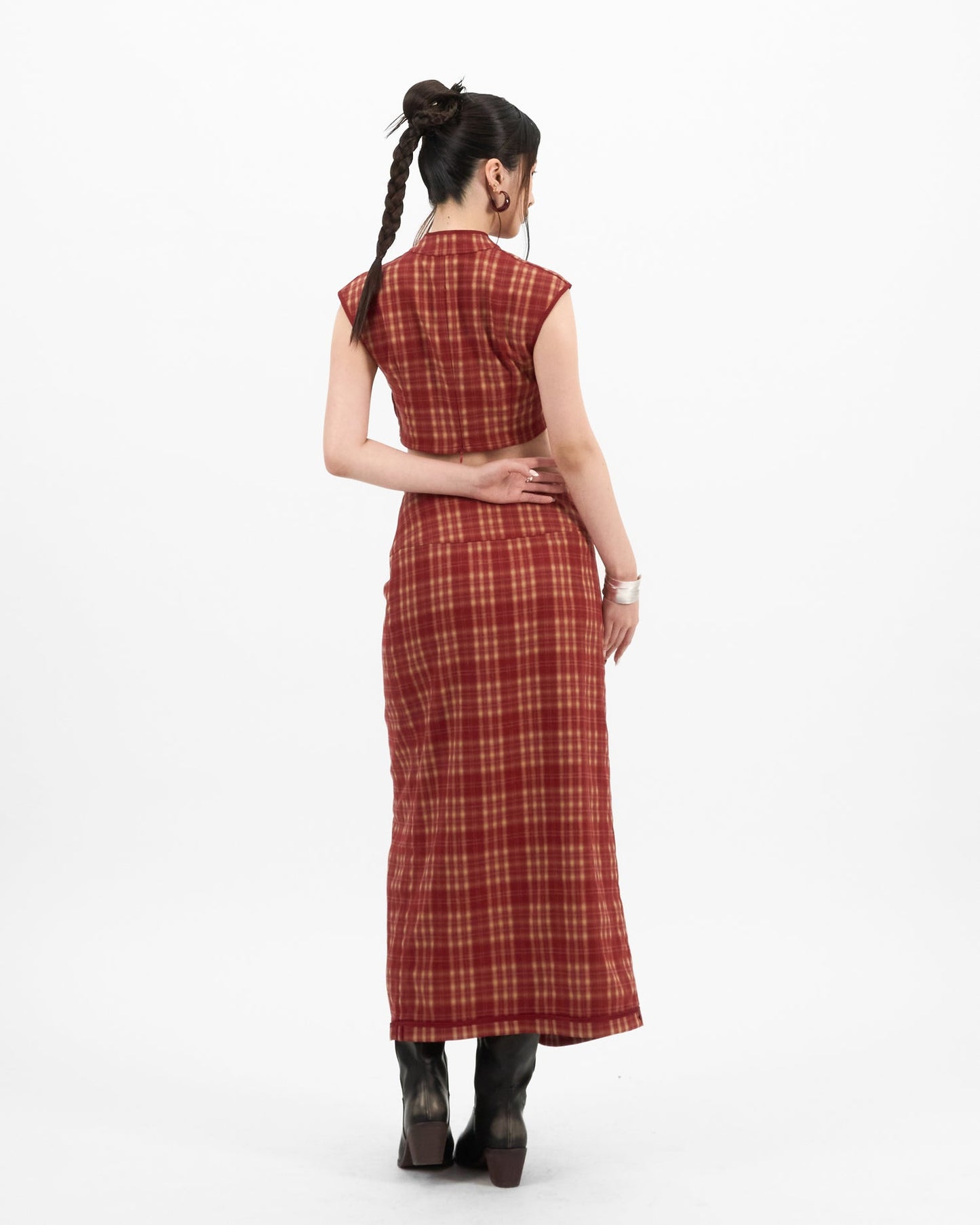 VOL.3_CH.1 Plaid Skirt - Black - BEV C multi label store