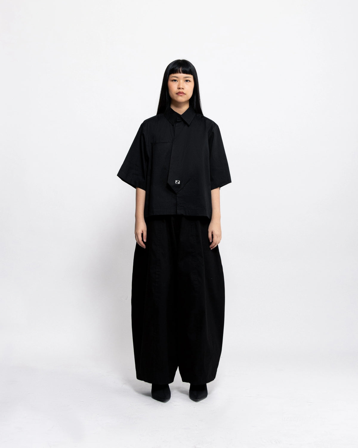 POSH BOXY SHIRT BLACK - BEV C multi label store