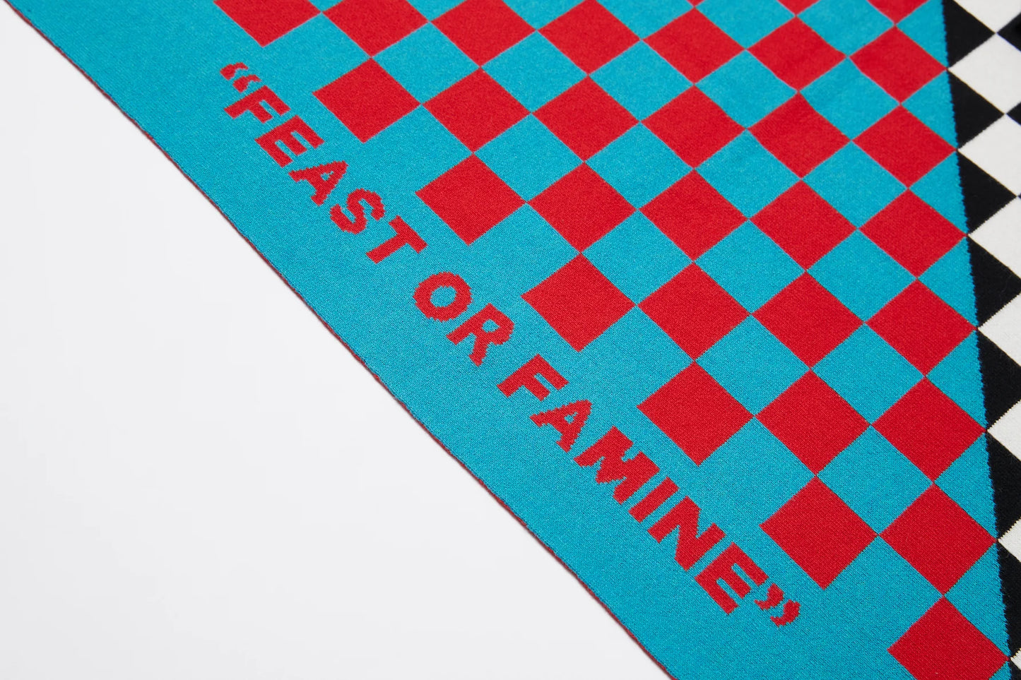 Feast or Famine Scarf (White, Black, Blue, Red) - BEV C multi label store