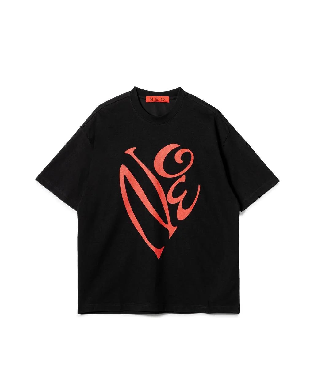 N E O Oversized Calligraphic Logo T-Shirt - Black - BEV C multi label store