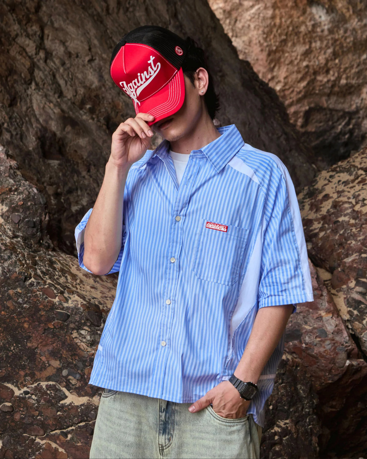 Joga Button Shirt Blue