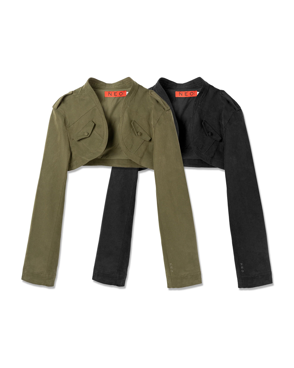 Vol.3 Ch.2 Button Cropped Jacket - Green - BEV C multi label store