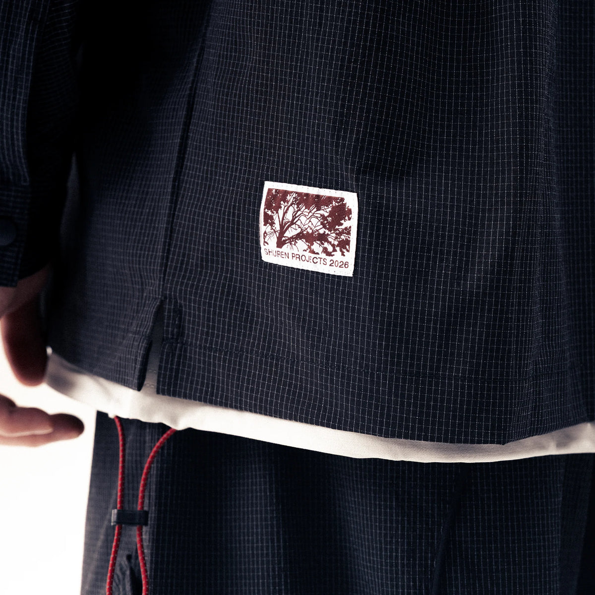Seersucker Shirt Jacket / Nylon - Black
