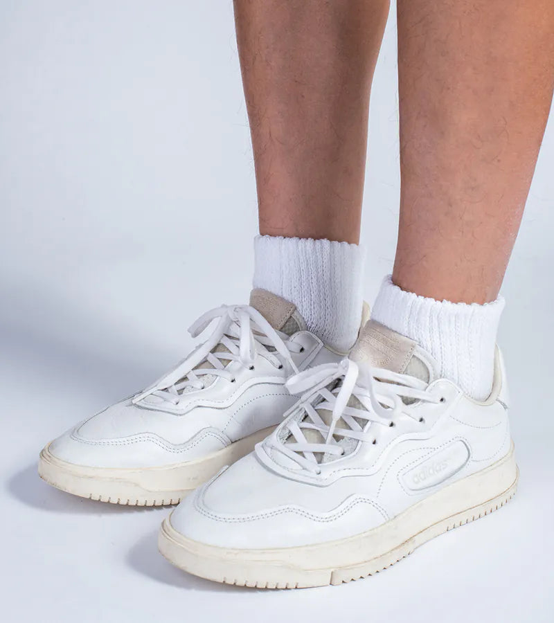 Essential O'skool Low Socks - White - BEV C multi label store
