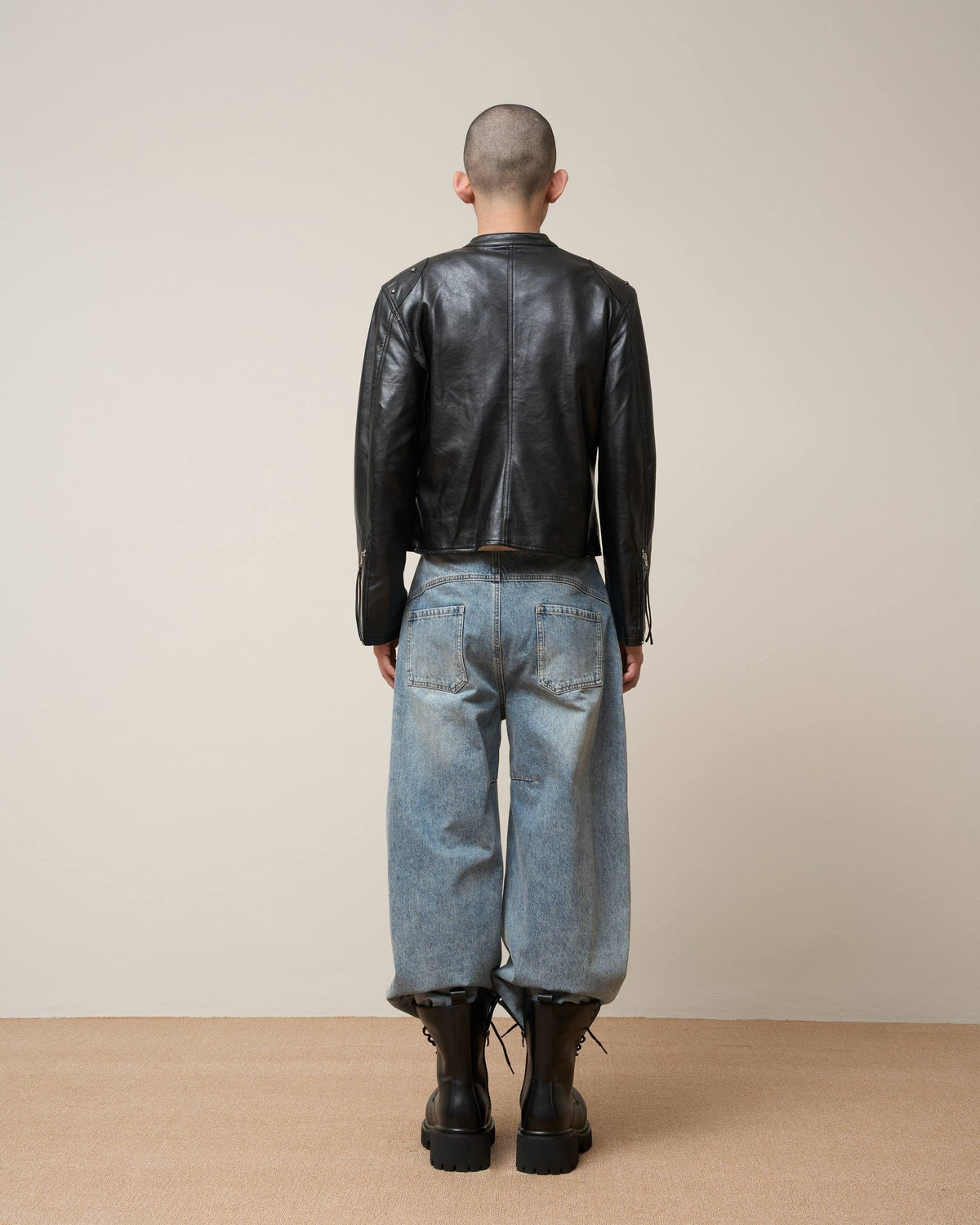 Vol.3 Ch.2 Plaid-lined Leather Jacket - Black - BEV C multi label store